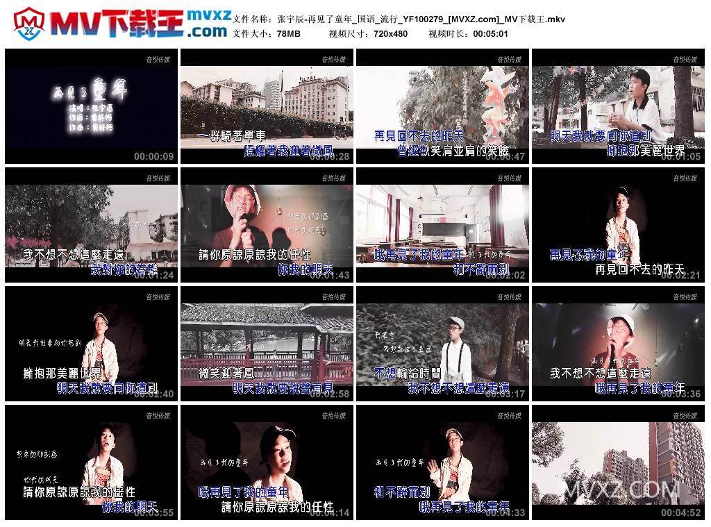 张宇辰-再见了童年_国语_流行_YF100279